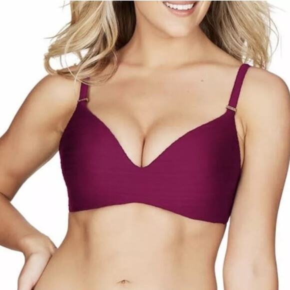 Sea Level Australia Berry Convertible Ribbed Bikini Top size 6 - Picture 1 of 13